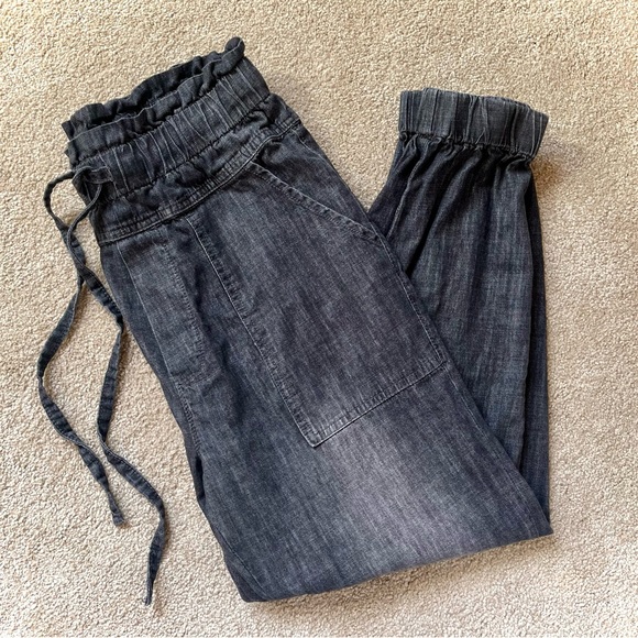 Mustard Seed Pants - Mustard Seed Women’s Small Black Grey Distressed Casual Joggers Pants